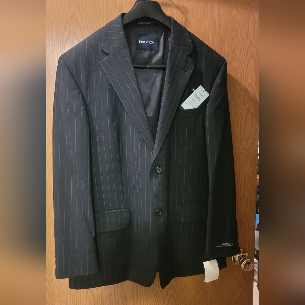 Nautica Men's Dark Pinstripe Suit Jacket